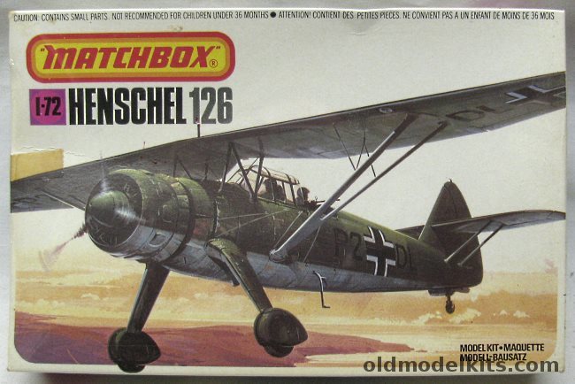 Matchbox 1/72 Henschel HS-126 - Gruppen 21 Russia 1942 and Gruppe 14 North Africa 1941, PK-26 plastic model kit